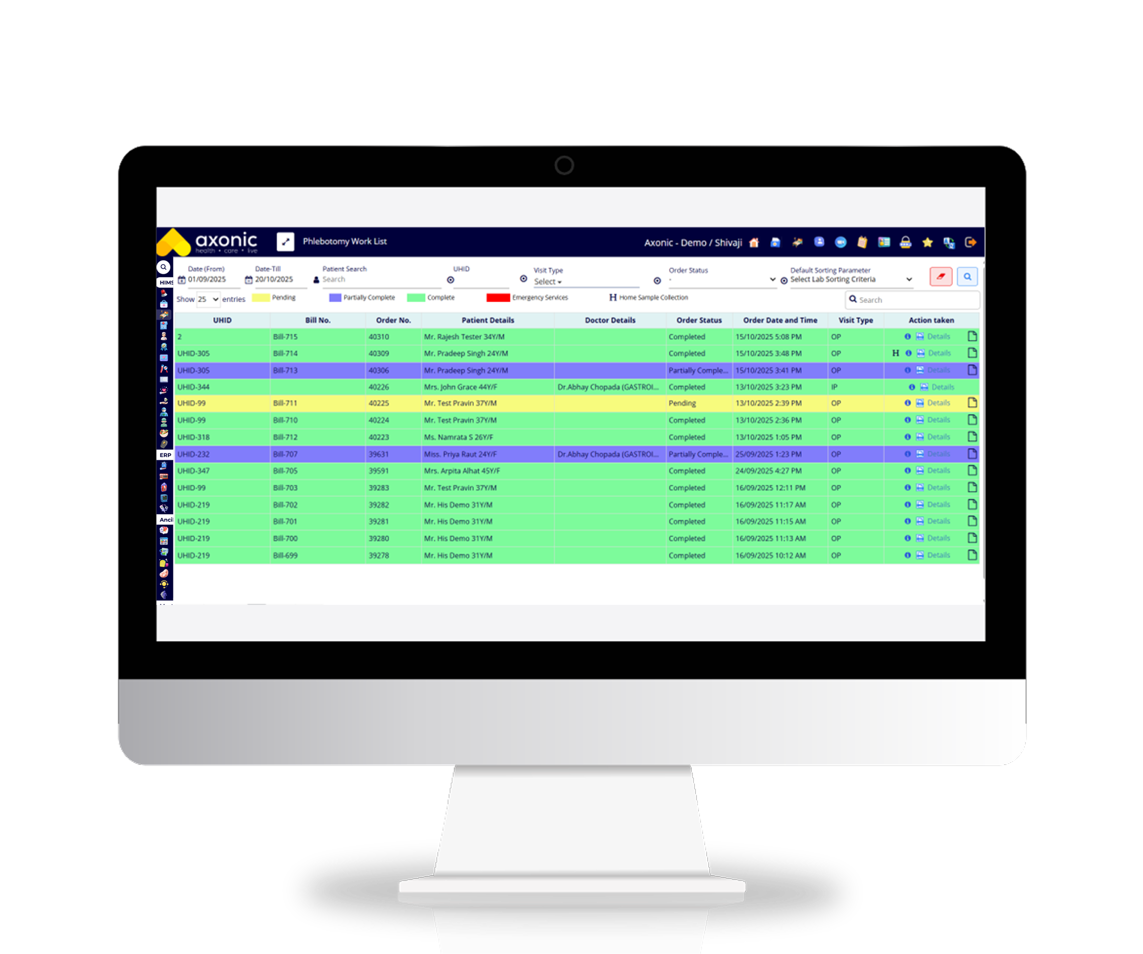 Diagnostics & Ancillary Integration - AxonHIS feature
